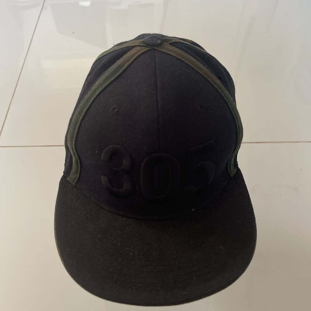 Black 305 Snapback Hat with Green Accents - One Size